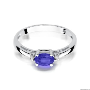 Pierścionek W006 Tanzanit 0,40ct białe złoto