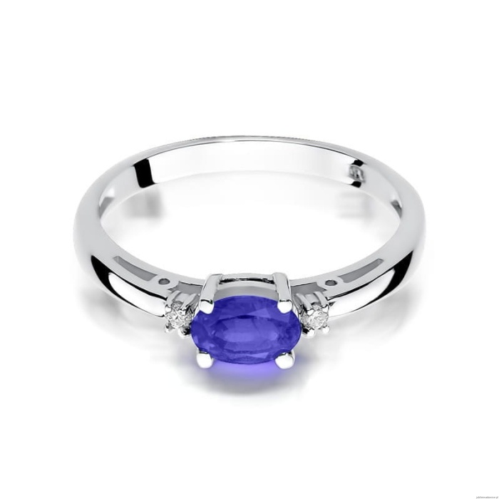 Pierścionek W006 Tanzanit 0,40ct białe złoto