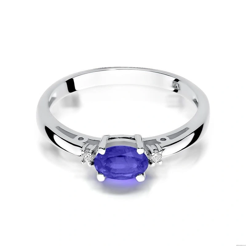 Pierścionek W006 Tanzanit 0,40ct białe złoto