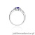 Pierścionek W006 Tanzanit 0,40ct białe złoto