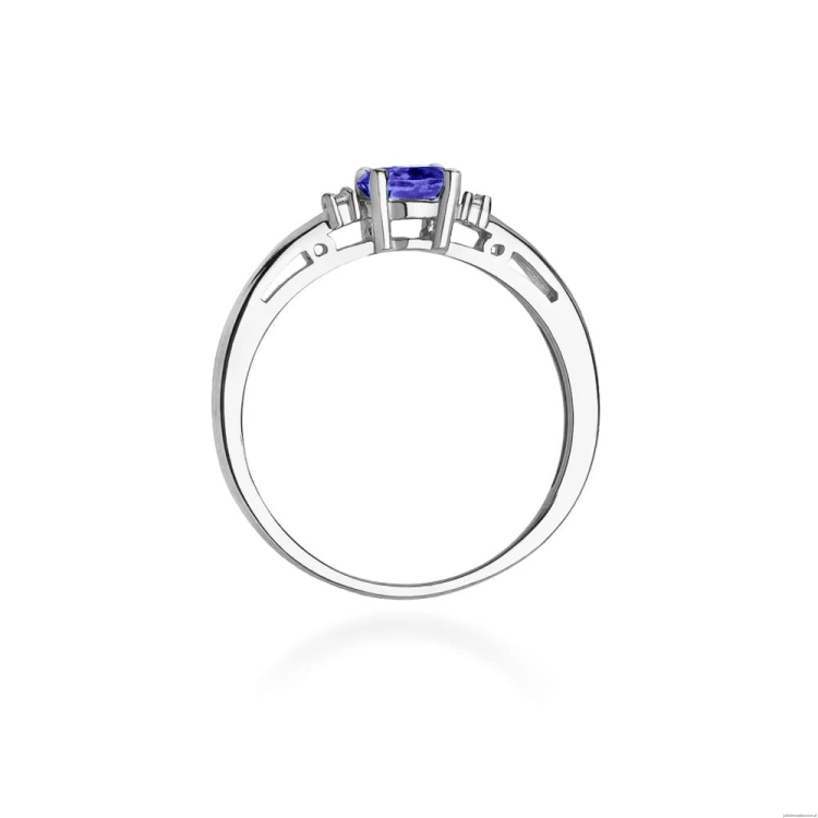 Pierścionek W006 Tanzanit 0,40ct białe złoto