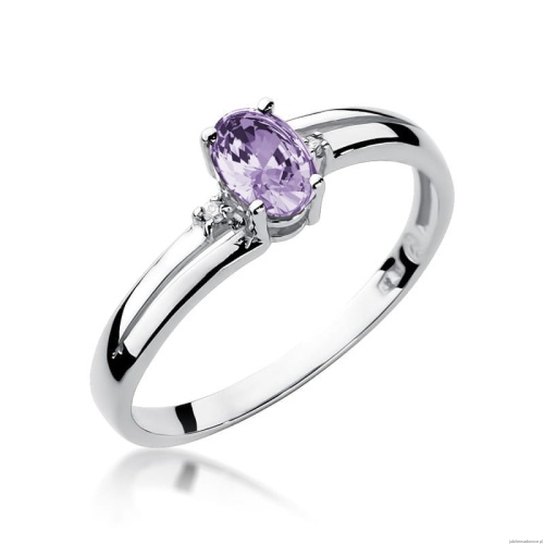 Pierścionek W068 Tanzanit 0,40ct białe złoto