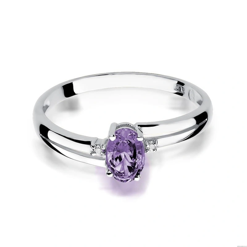 Pierścionek W068 Tanzanit 0,40ct białe złoto