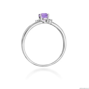 Pierścionek W068 Tanzanit 0,40ct białe złoto
