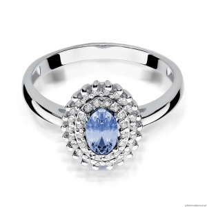 Pierścionek W303 Tanzanit 0,40ct białe złoto