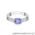 Pierścionek W077 Tanzanit 0,40ct białe złoto