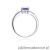 Pierścionek W077 Tanzanit 0,40ct białe złoto