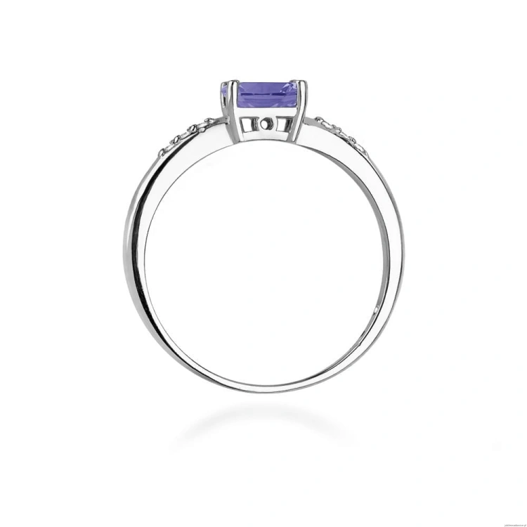 Pierścionek W077 Tanzanit 0,40ct białe złoto