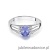 Pierścionek W005 Tanzanit 0,40ct białe złoto