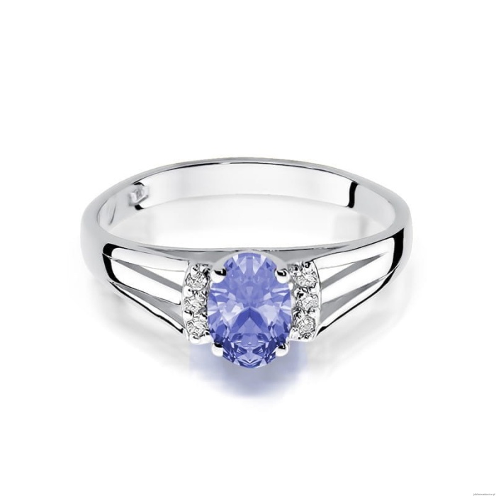 Pierścionek W005 Tanzanit 0,40ct białe złoto