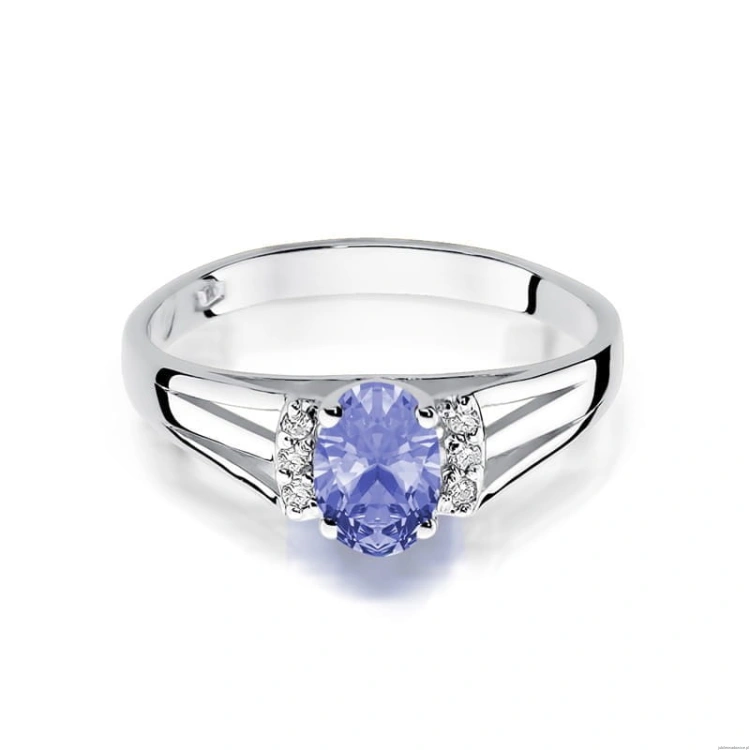 Pierścionek W005 Tanzanit 0,40ct białe złoto