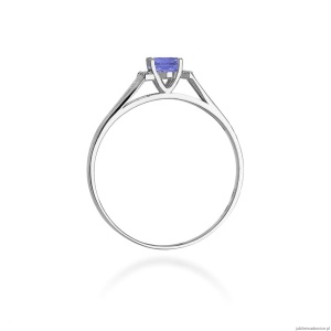 Pierścionek W005 Tanzanit 0,40ct białe złoto