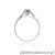 Pierścionek W005 Tanzanit 0,40ct białe złoto