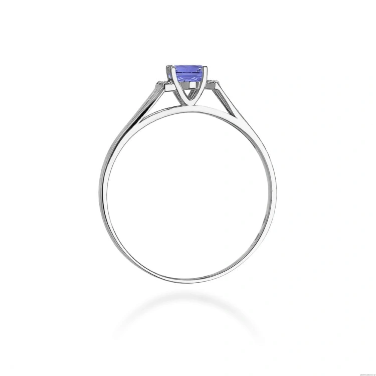 Pierścionek W005 Tanzanit 0,40ct białe złoto