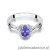 Pierścionek W019 Tanzanit 0,40ct białe złoto