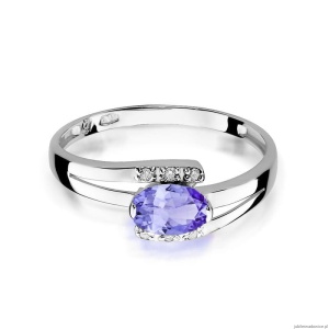 Pierścionek W119 Tanzanit 0,40ct białe złoto