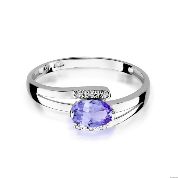 Pierścionek W119 Tanzanit 0,40ct białe złoto