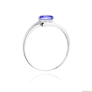 Pierścionek W119 Tanzanit 0,40ct białe złoto