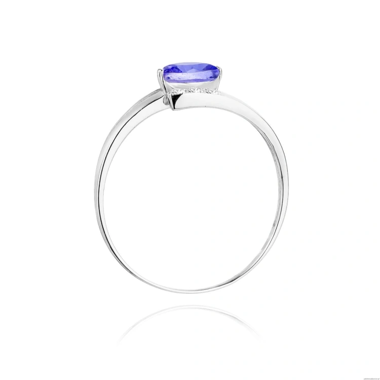 Pierścionek W119 Tanzanit 0,40ct białe złoto