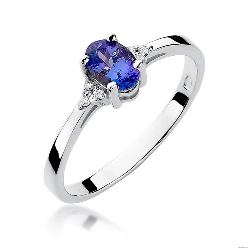 Pierścionek W301 Tanzanit 0,40ct białe złoto