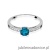 Pierścionek W066 Topaz London Blue 0,50ct białe złoto