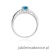 Pierścionek W066 Topaz London Blue 0,50ct białe złoto