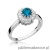 Pierścionek W284 Topaz London Blue 0,50ct białe złoto