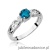 Pierścionek W014 Topaz London Blue 0,50ct białe złoto