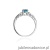 Pierścionek W014 Topaz London Blue 0,50ct białe złoto