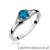 Pierścionek W0076 Topaz London Blue 0,50ct białe złoto