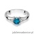 Pierścionek W0076 Topaz London Blue 0,50ct białe złoto