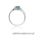Pierścionek W0076 Topaz London Blue 0,50ct białe złoto