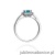 Pierścionek W087 Topaz London Blue 0,50ct białe złoto