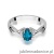 Pierścionek W019 Topaz London Blue 0,50ct białe złoto