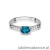 Pierścionek W077 Topaz London Blue 0,50ct białe złoto