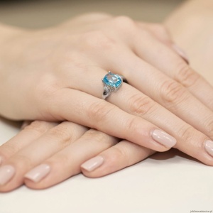 Pierścionek W400 Topaz 2,40ct białe złoto