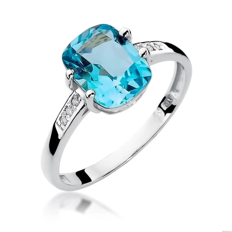 Pierścionek W038 Topaz 2,40ct białe złoto