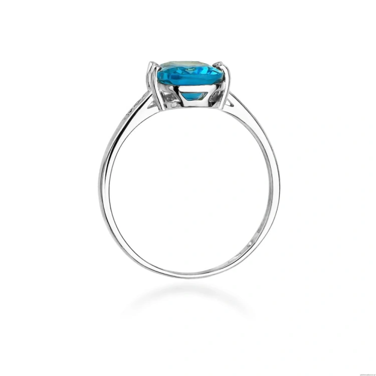 Pierścionek W038 Topaz 2,40ct białe złoto