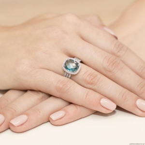 Pierścionek W313 Topaz 3,00ct białe złoto
