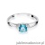 Pierścionek W039 Topaz 0,70ct białe złoto