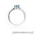 Pierścionek W039 Topaz 0,70ct białe złoto
