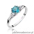 Pierścionek W044 Topaz 0,70ct białe złoto