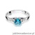 Pierścionek W044 Topaz 0,70ct białe złoto
