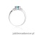 Pierścionek W044 Topaz 0,70ct białe złoto