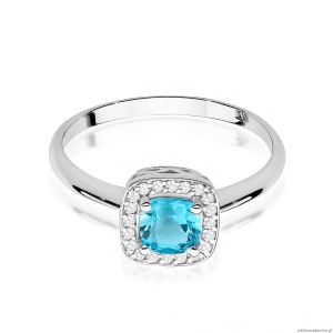 Pierścionek W514 Topaz 0,70ct białe złoto