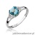 Pierścionek W040 Topaz 1,10ct białe złoto