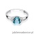 Pierścionek W040 Topaz 1,10ct białe złoto