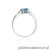 Pierścionek W040 Topaz 1,10ct białe złoto