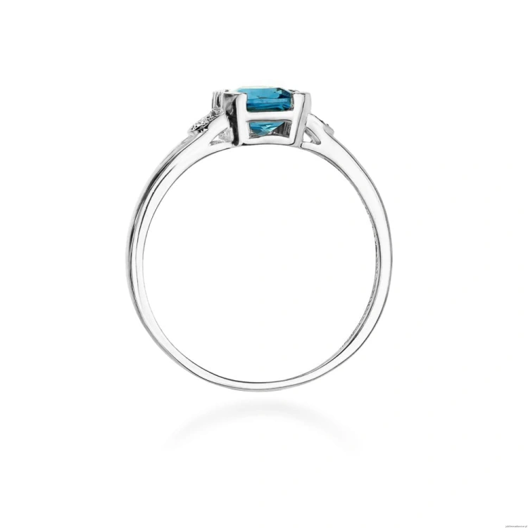 Pierścionek W040 Topaz 1,10ct białe złoto