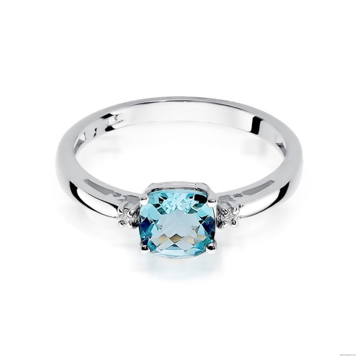 Pierścionek W003 Topaz 1,10ct białe złoto